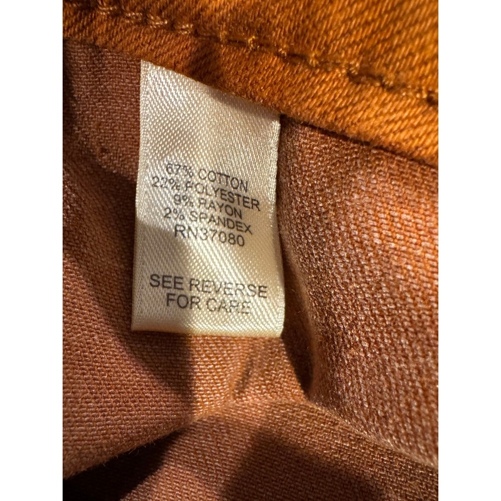 Cato C Denim Est 1946 Womens Size 12 Rust Button Front Midi Skirt Boho Western - Picture 4 of 5